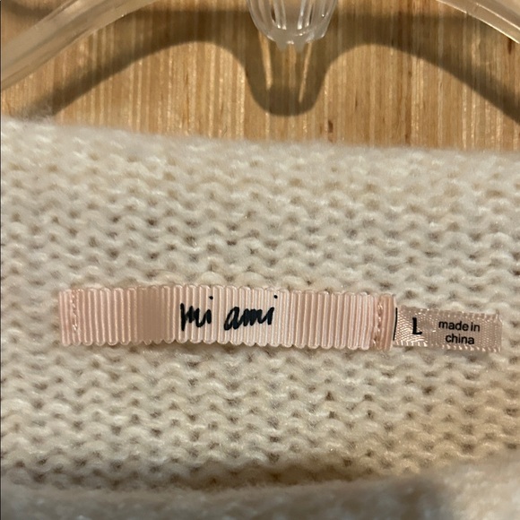 Mi Ami Ivory Sweater with Bold Black Heart - Picture 2 of 3